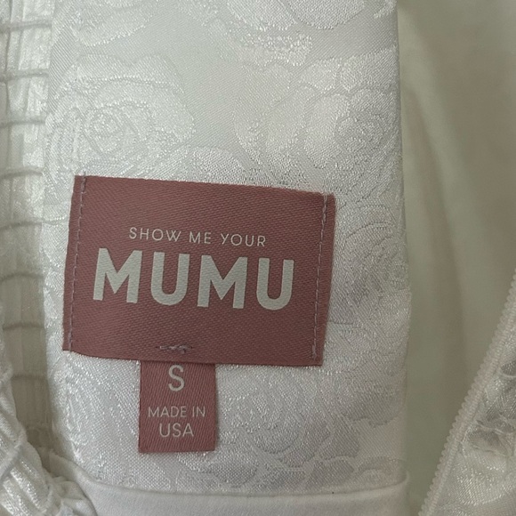 SHOW ME YOUR MUMU Weddings Nina Midi Dress Luxe White Rose Size Small NWOT $218 - Picture 14 of 15
